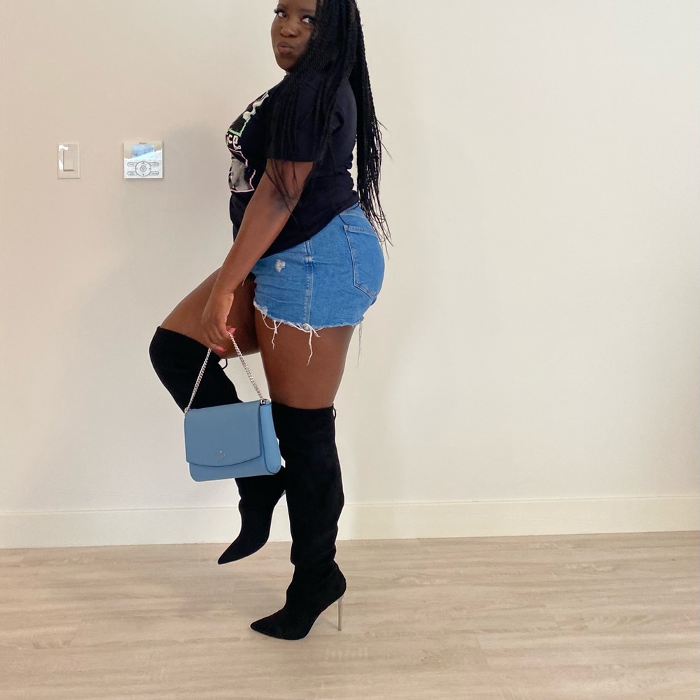 J LO thigh high boot heels